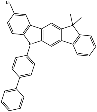 4-([1,1'-biphenyl]-4-yl)-2-5-bromo-11,11-dimethyl-5,11-6-dihydroindeno[1,2-b]7-carbazole/1343492-86-3